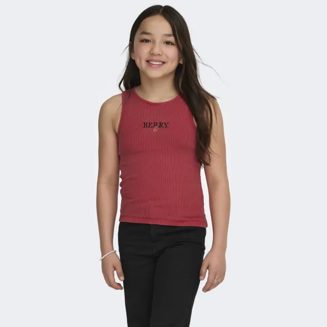Only mouwloze top rood