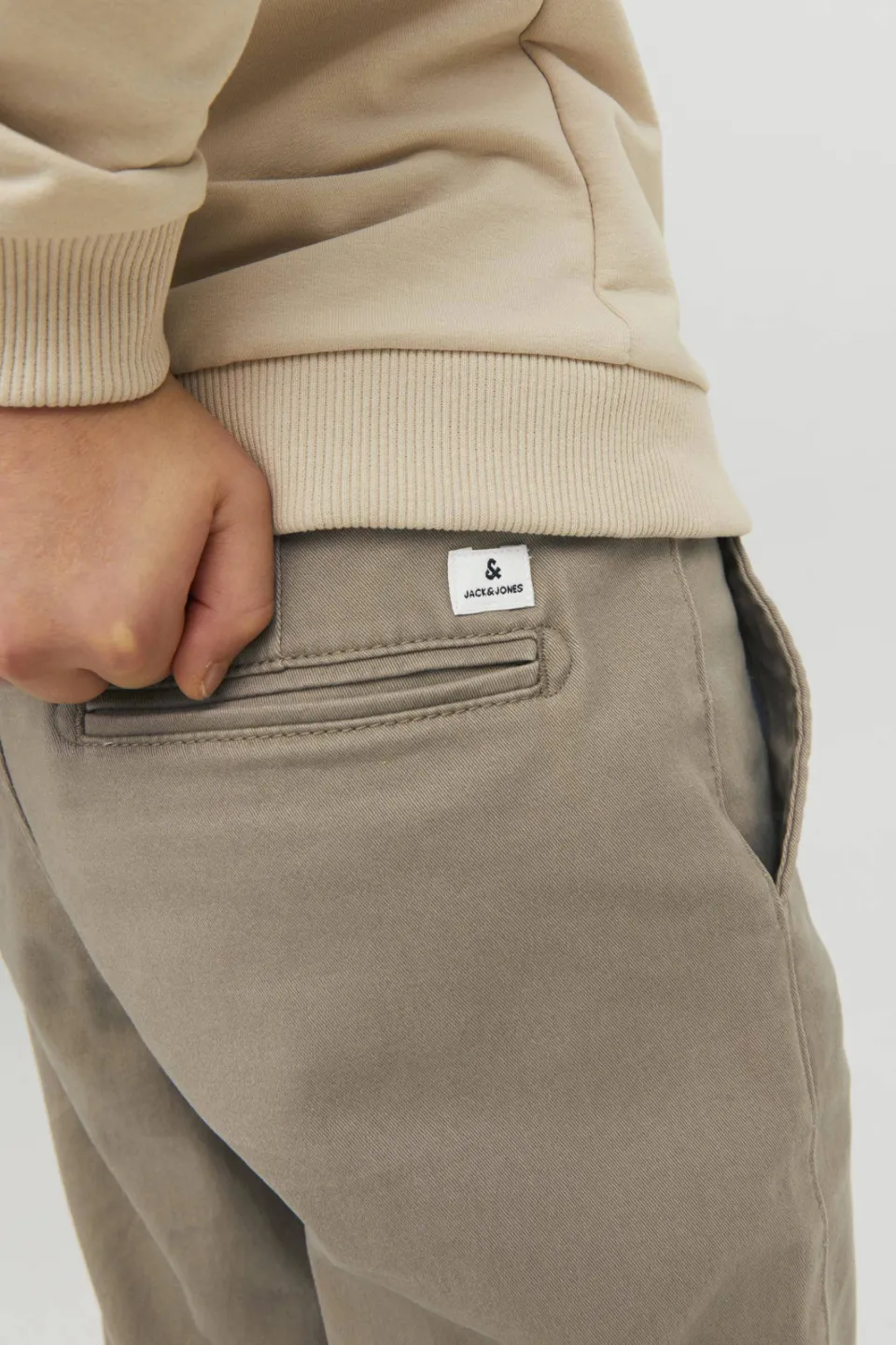 Jack & Jones regular fit gebreide chino beige, foto 8