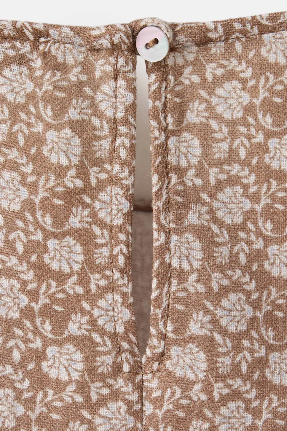 Mango Kids gebloemde blousetop lichtbeige, foto 4