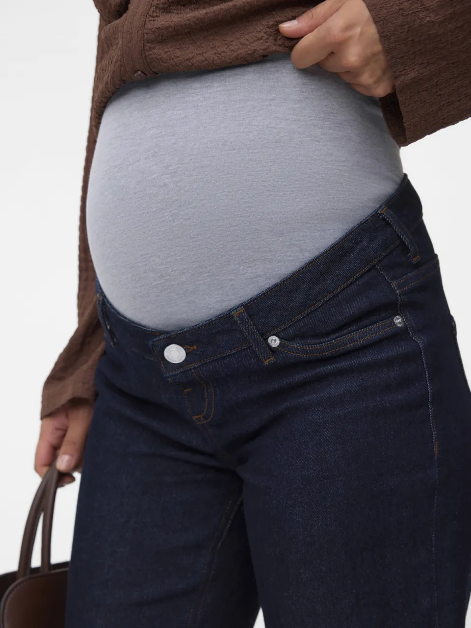 Vero Moda MATERNITY VMMTESSA zwangerschaps wide leg jeans - donkerblauw, foto 5
