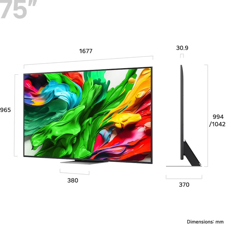 LG 75QNED87B6A miniled-tv zwart, foto 4