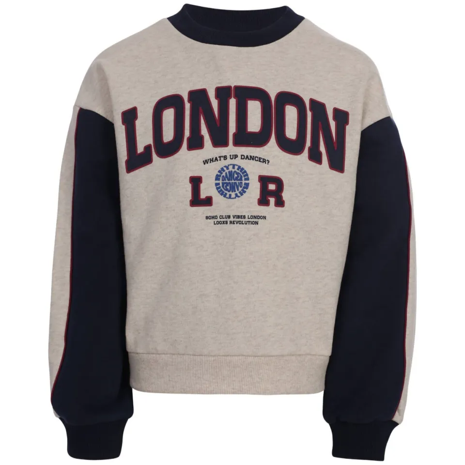 LOOXS 10sixteen rechtvallende sweater met tekst - grijs, foto 2