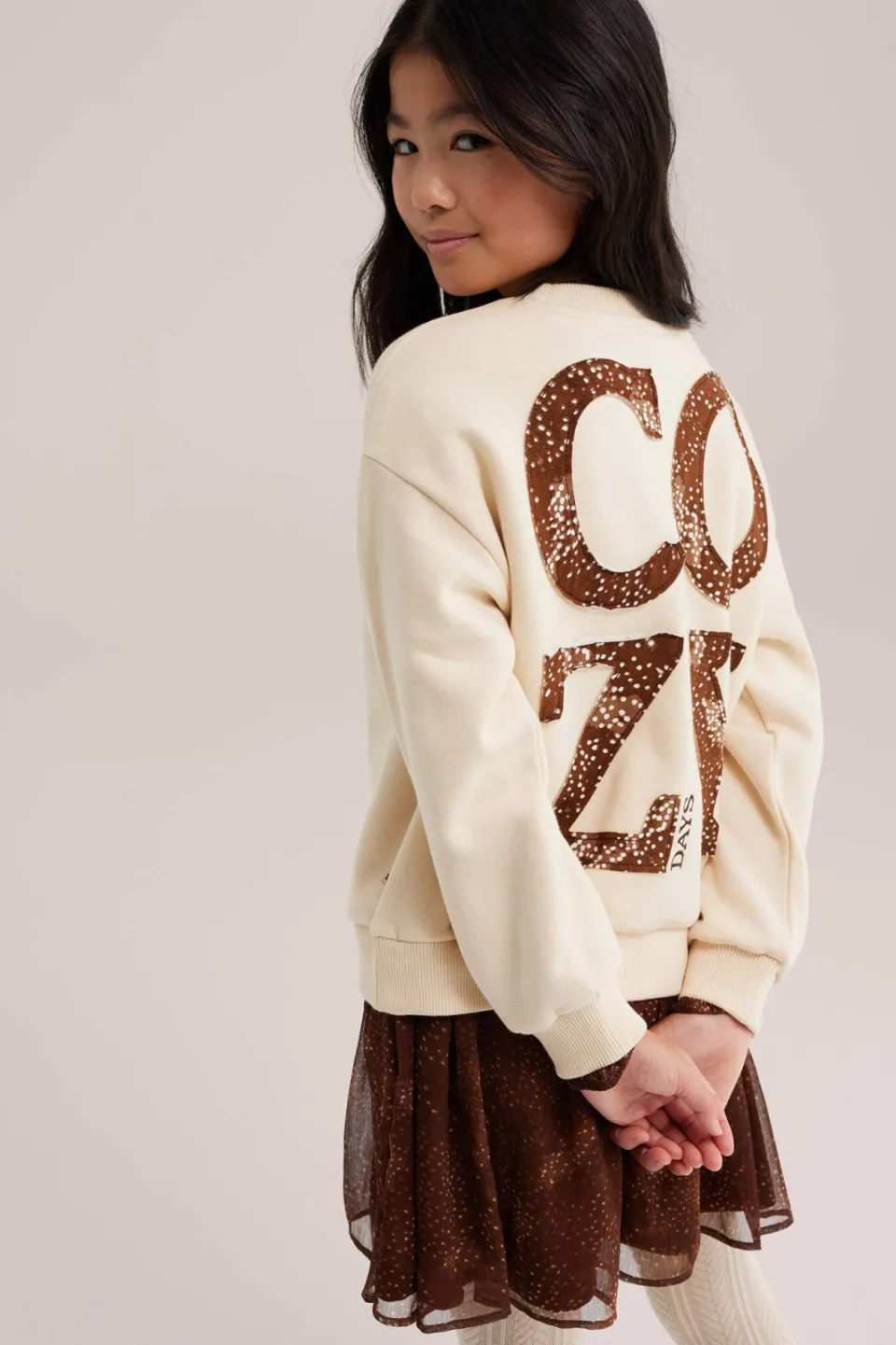 WE Fashion sweater met backprint - zand, foto 3