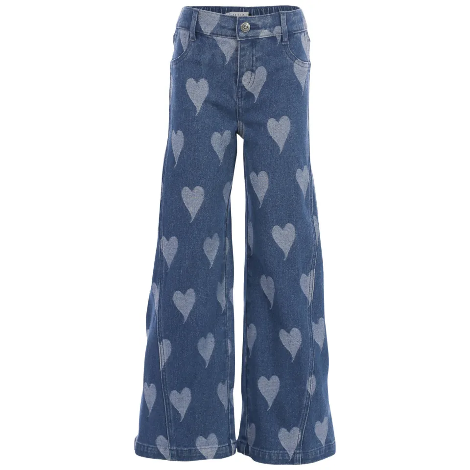 LOOXS little Little denim heart jeans met hartjes - mediumblauw, foto 2