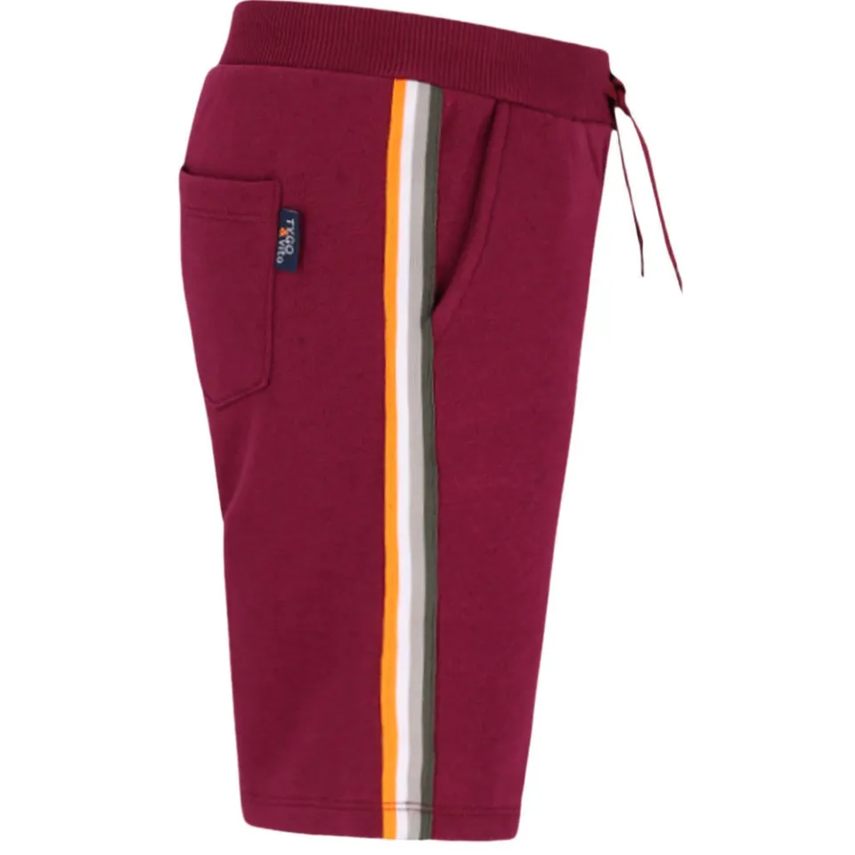 TYGO & vito regular sweatshort donkerrood, foto 3