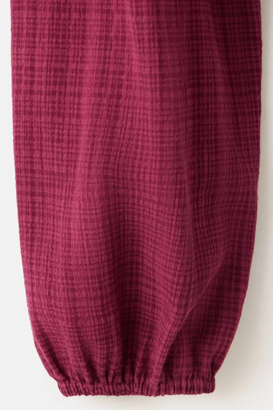 Mango geruite blouse met ruches donkerrood, foto 7