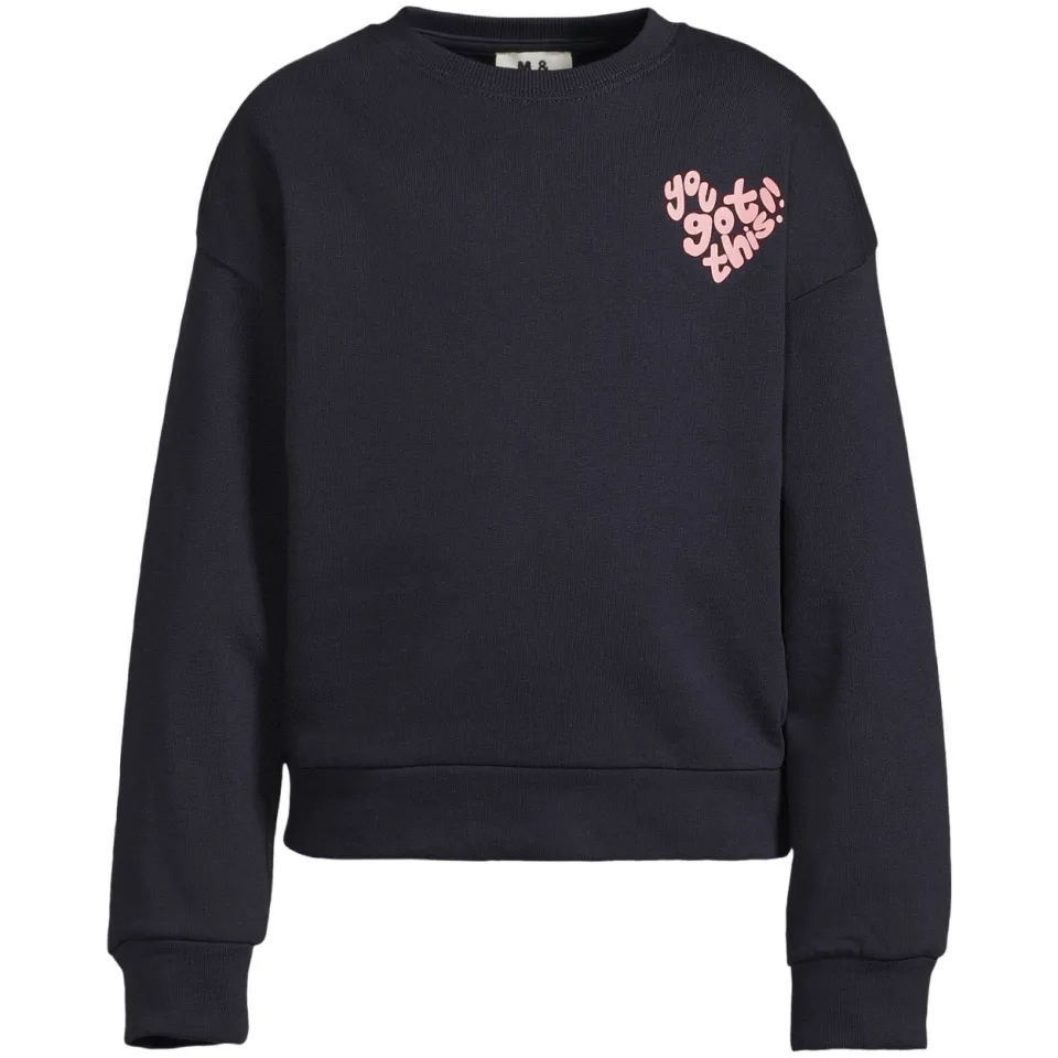 Me & My Monkey rechtvallende sweater met backprint - donkerblauw, foto 2