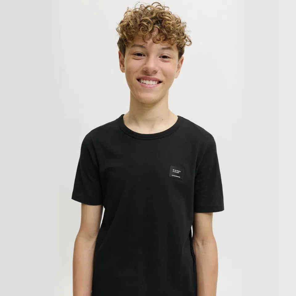 Jack & Jones T-shirt zwart effen, foto 4