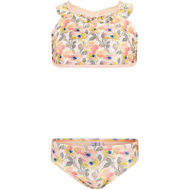 Koko Noko crop bikini met bloemen print oranje