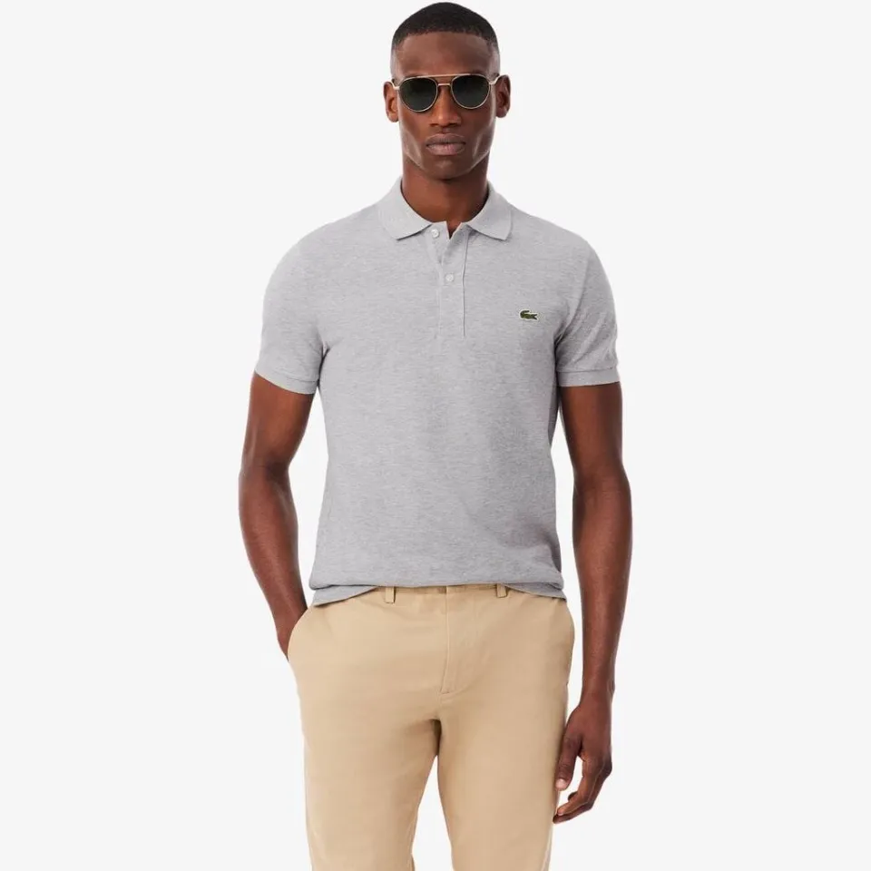 Lacoste Polo Shirt Korte Mouw Lacoste PH4012 SLIM Grijze heide