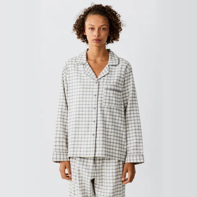 Mango geruite pyjama ecru antraciet, foto 5