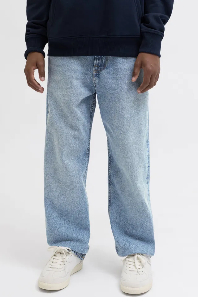 Jack & Jones JUNIOR relaxed high waist loose fit jeans medium blue denim