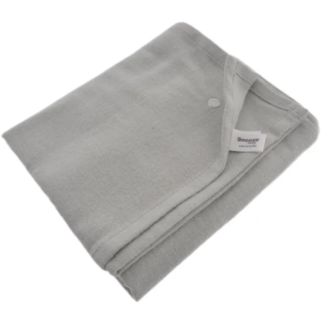 Snoozebaby flanellen swaddle grijs Mystic Mint uni