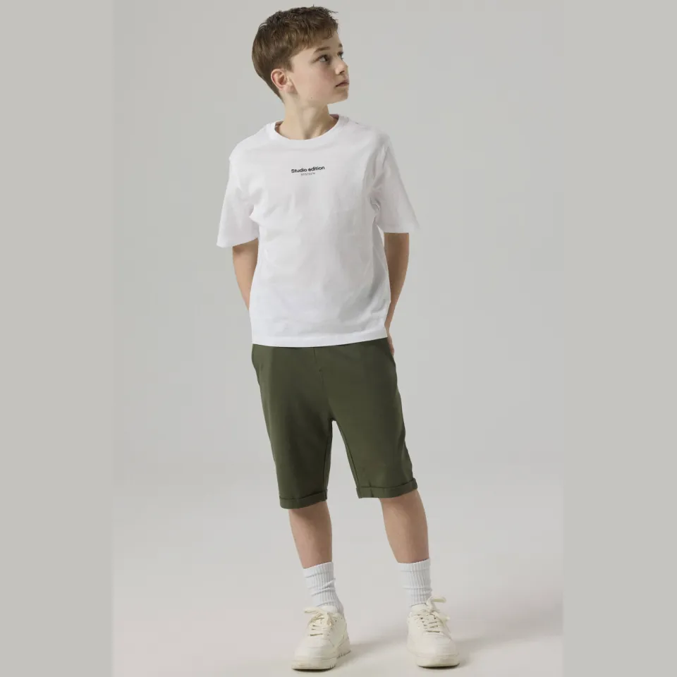 NAME IT NKMVERMO sweatshort donkergroen Deep Depths