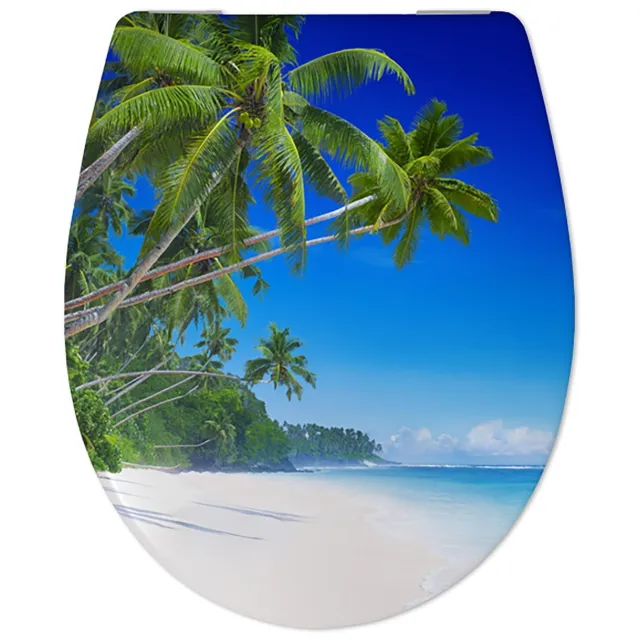 Toiletzitting Cedo Tropical Softclose Strand Veelkleurig blauw