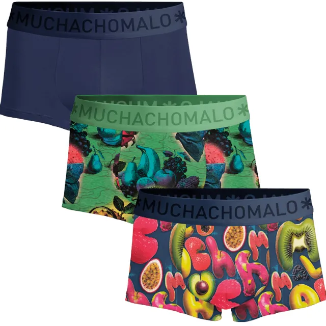 Muchachomalo Heren 3-pack Trunks Weird Fruit Veelkleurig