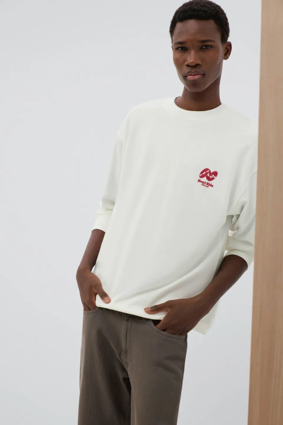 Mango TEEN katoenen sweater - wit, foto 4