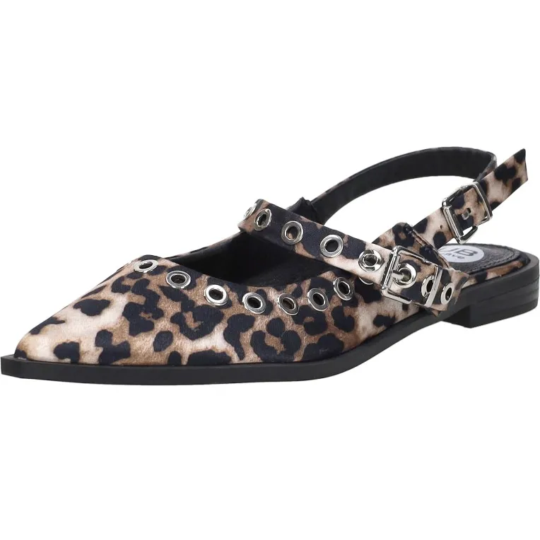 Sub55 Slingback ballerina luipaardprint beige, foto 2