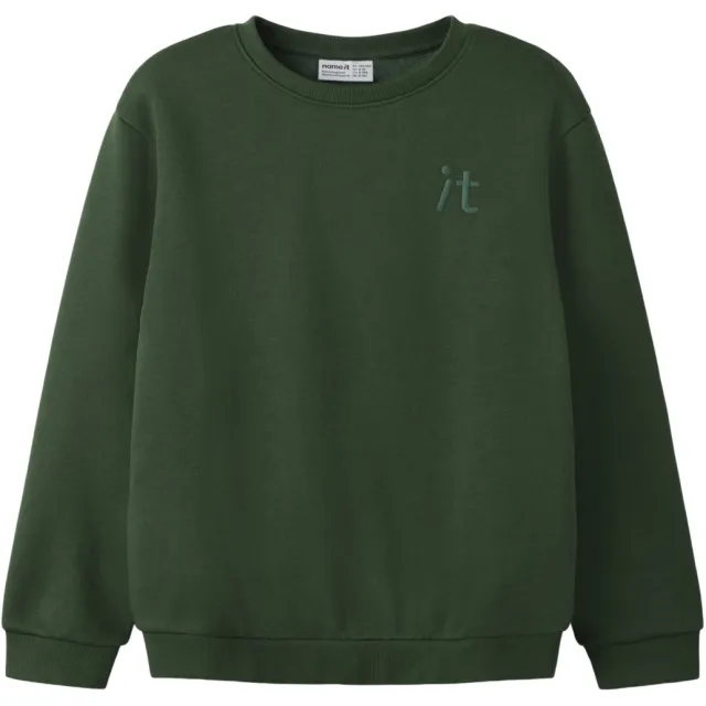 NAME IT KIDS sweater met borduursels - donkergroen, foto 2