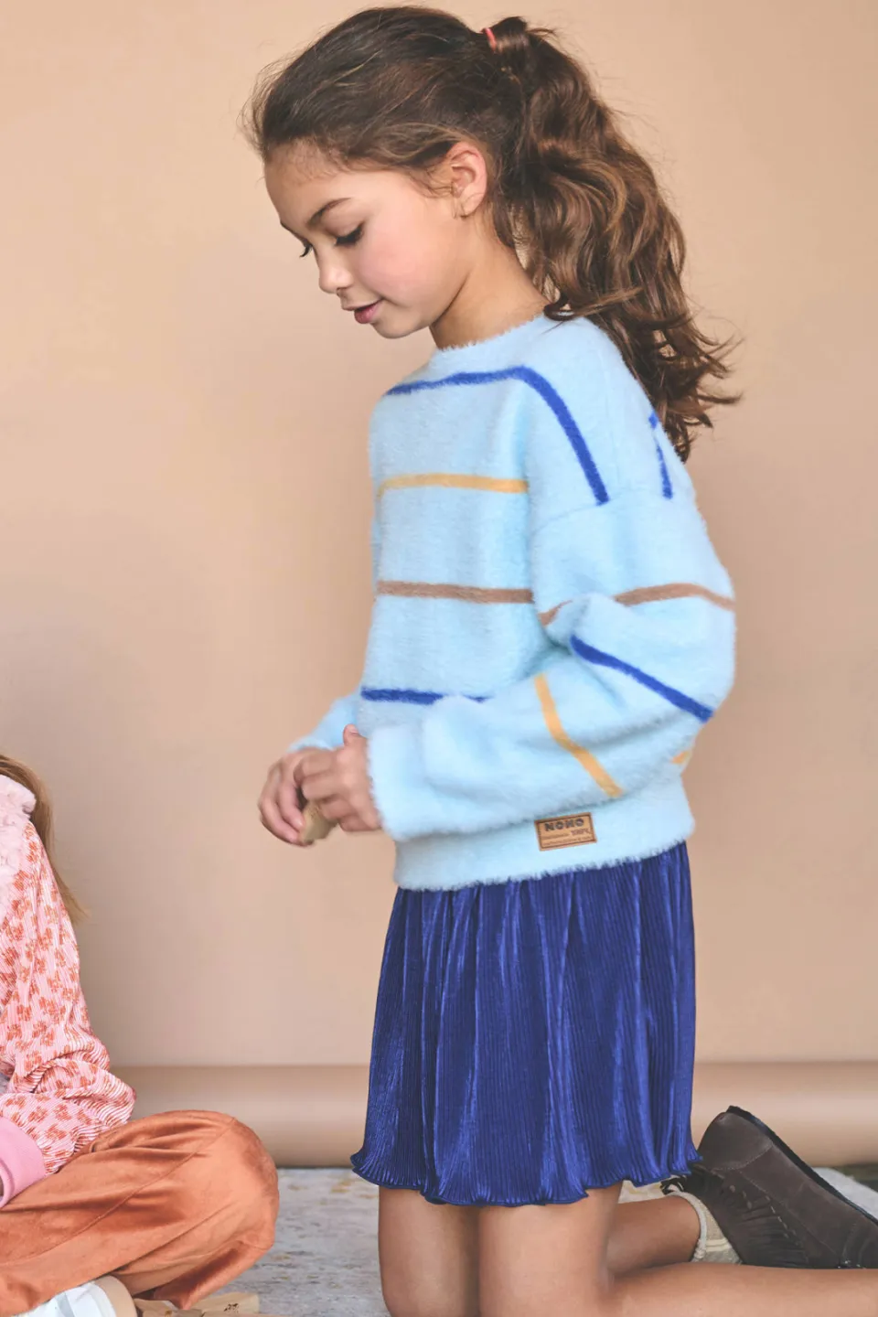 Nono Nele plissérok donkerblauw