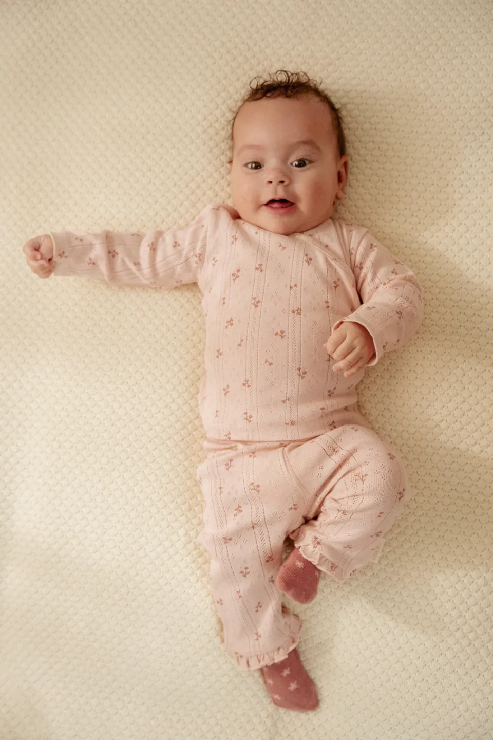 Little Dutch straight legging roze met bloemen, foto 5