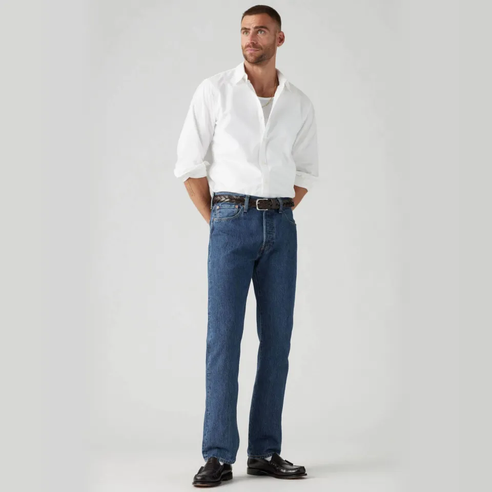 Levi's 501 straight leg jeans stone wash, foto 3
