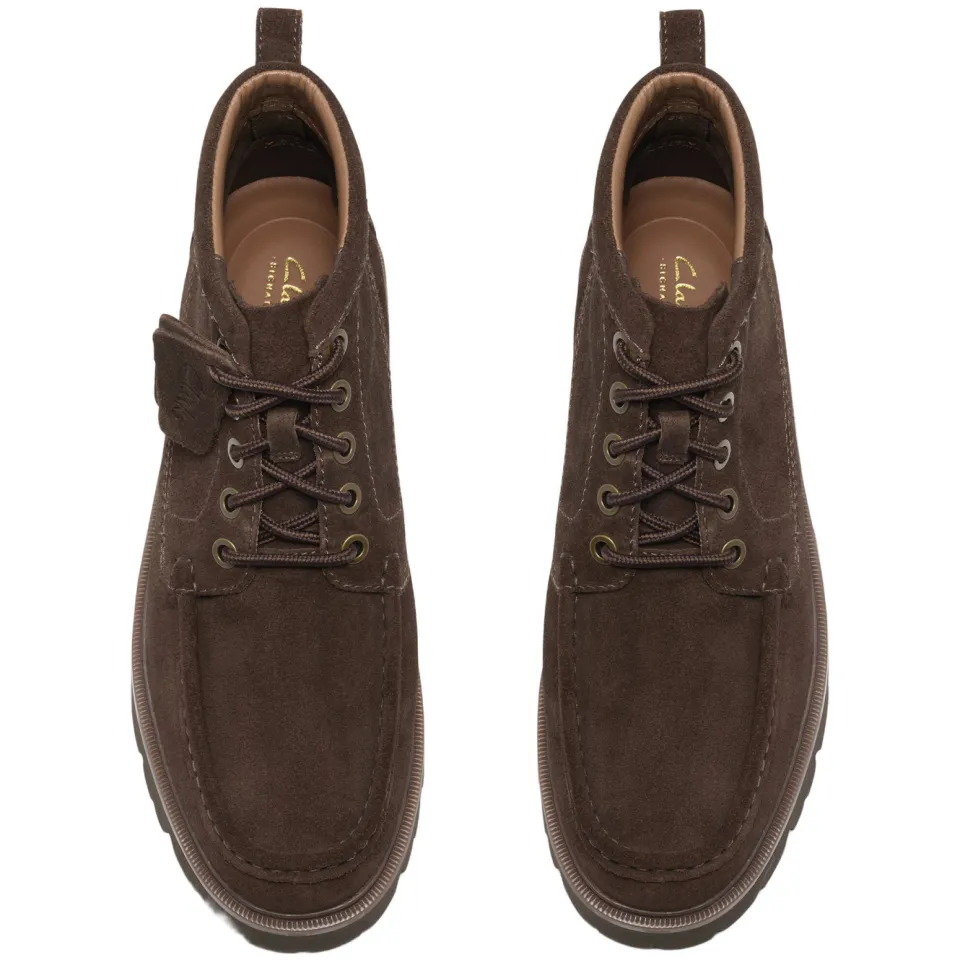 Clarks Torhill High suède veterboots met profielzool - donkerbruin, foto 6