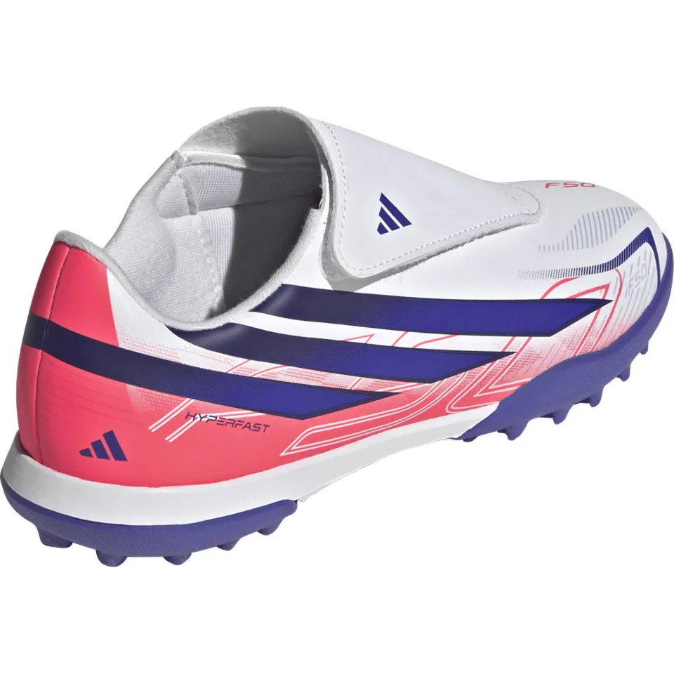 Adidas Performance F50 Hyperfast Club junior imitatieleren voetbalschoenen - roze/paars, foto 4
