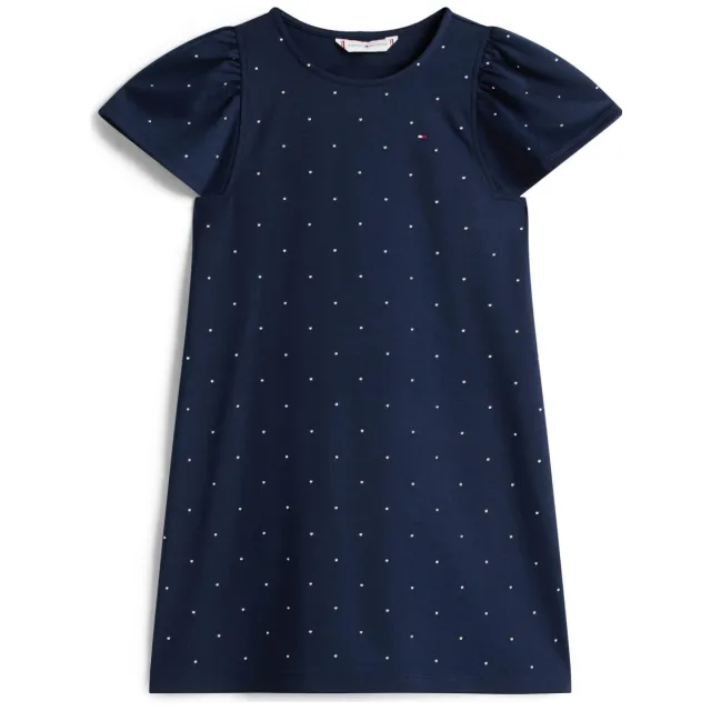 Tommy Hilfiger minijurk met stippen donkerblauw, foto 2