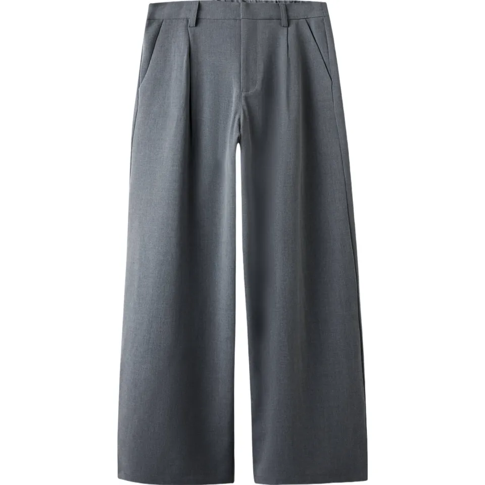 LMTD wide leg broek grijs, foto 2