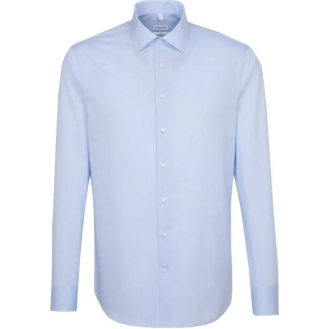 Seidensticker slim fit overhemd lichtblauw middelmatig blauw, foto 2