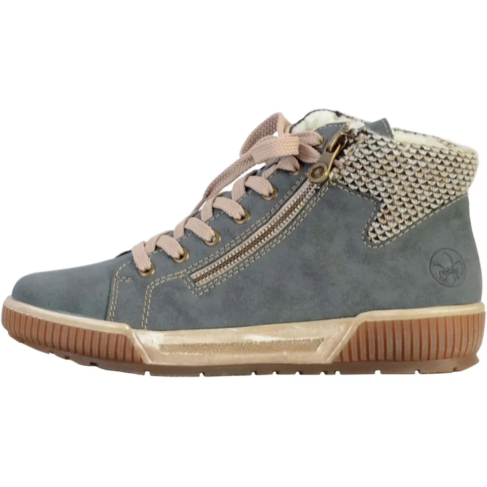Rieker 198541 hoge sneakers lichtblauw licht blauw, foto 3