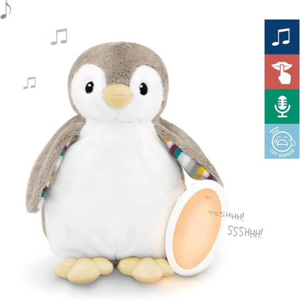 Zazu Phoebe de pinguin babyslaapknuffel met opname functie, foto 2