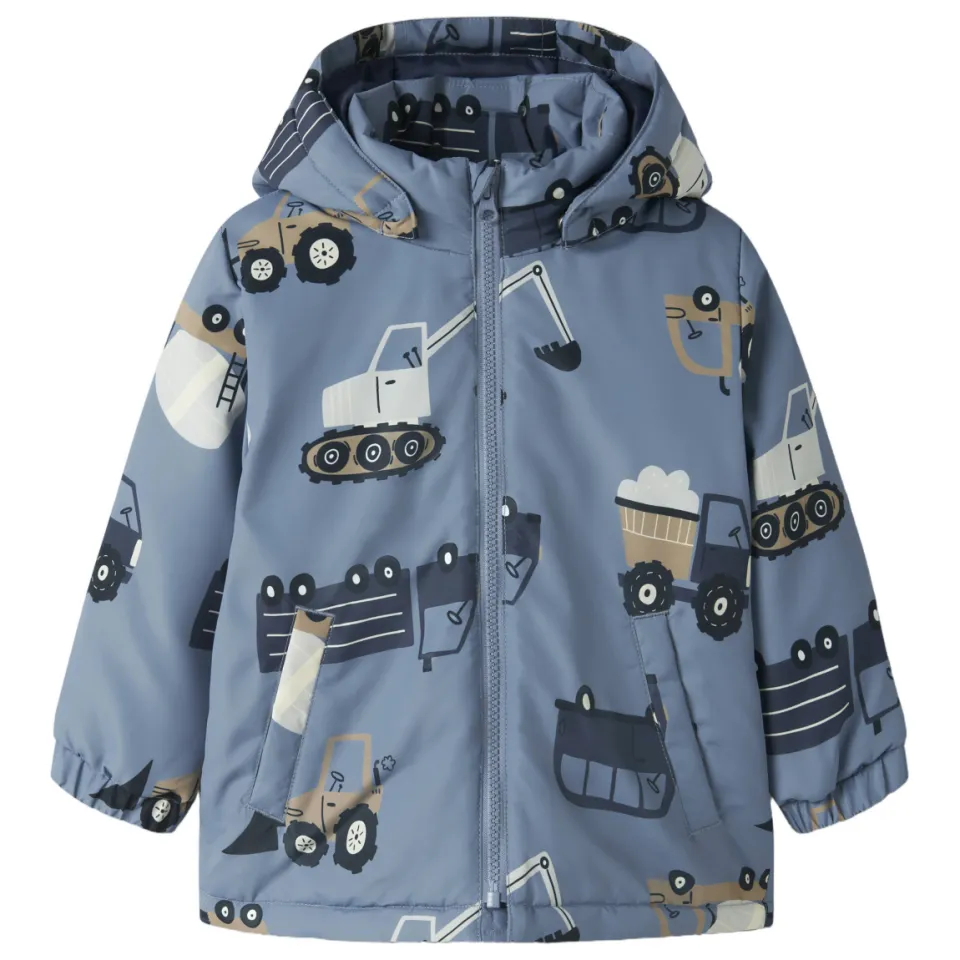 NAME IT MINI tussenjas met print blauw, foto 2