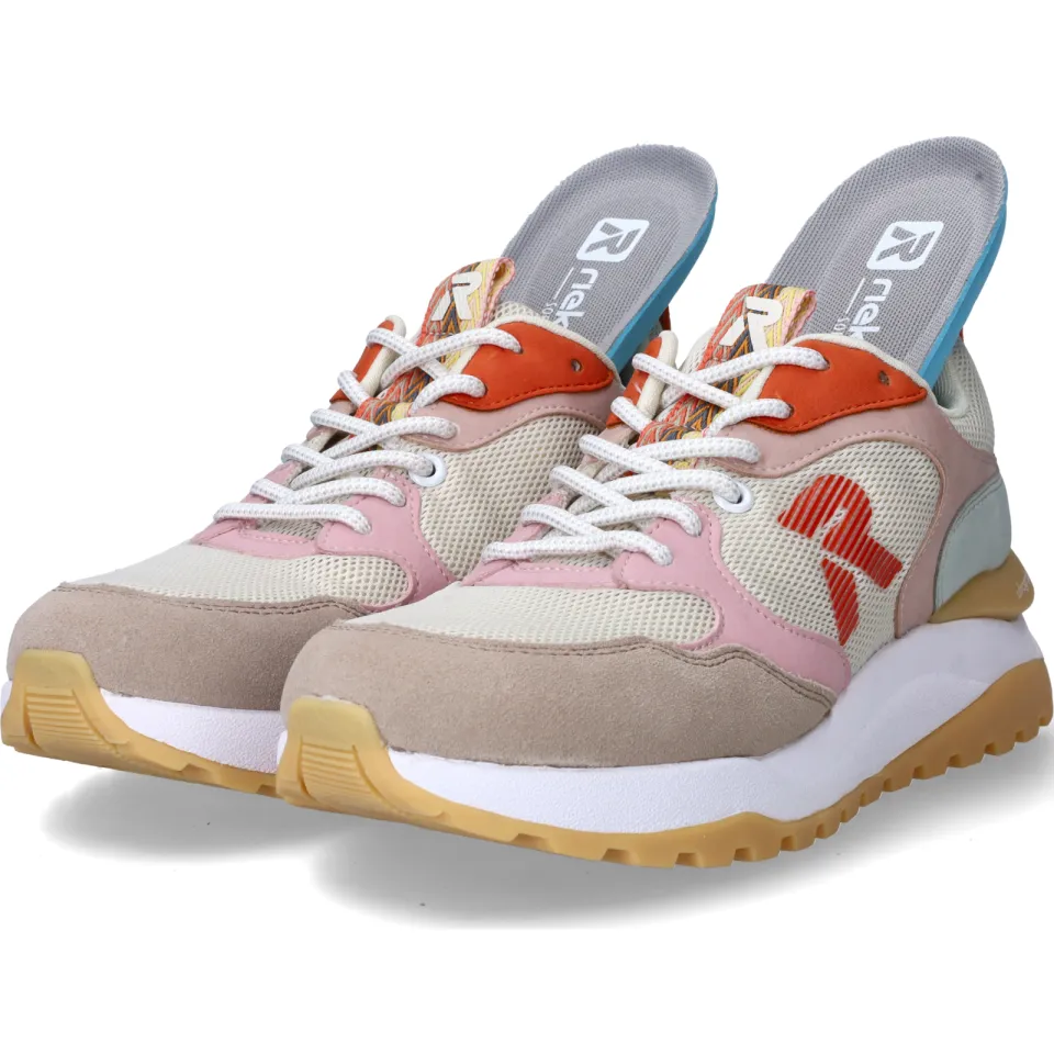 Rieker W250661 lage sneakers wit, foto 5