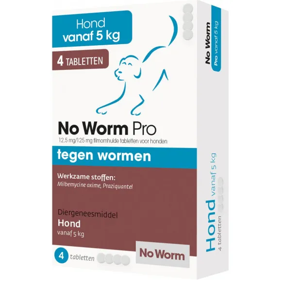 No Worm Pro Hond 4 tabletten