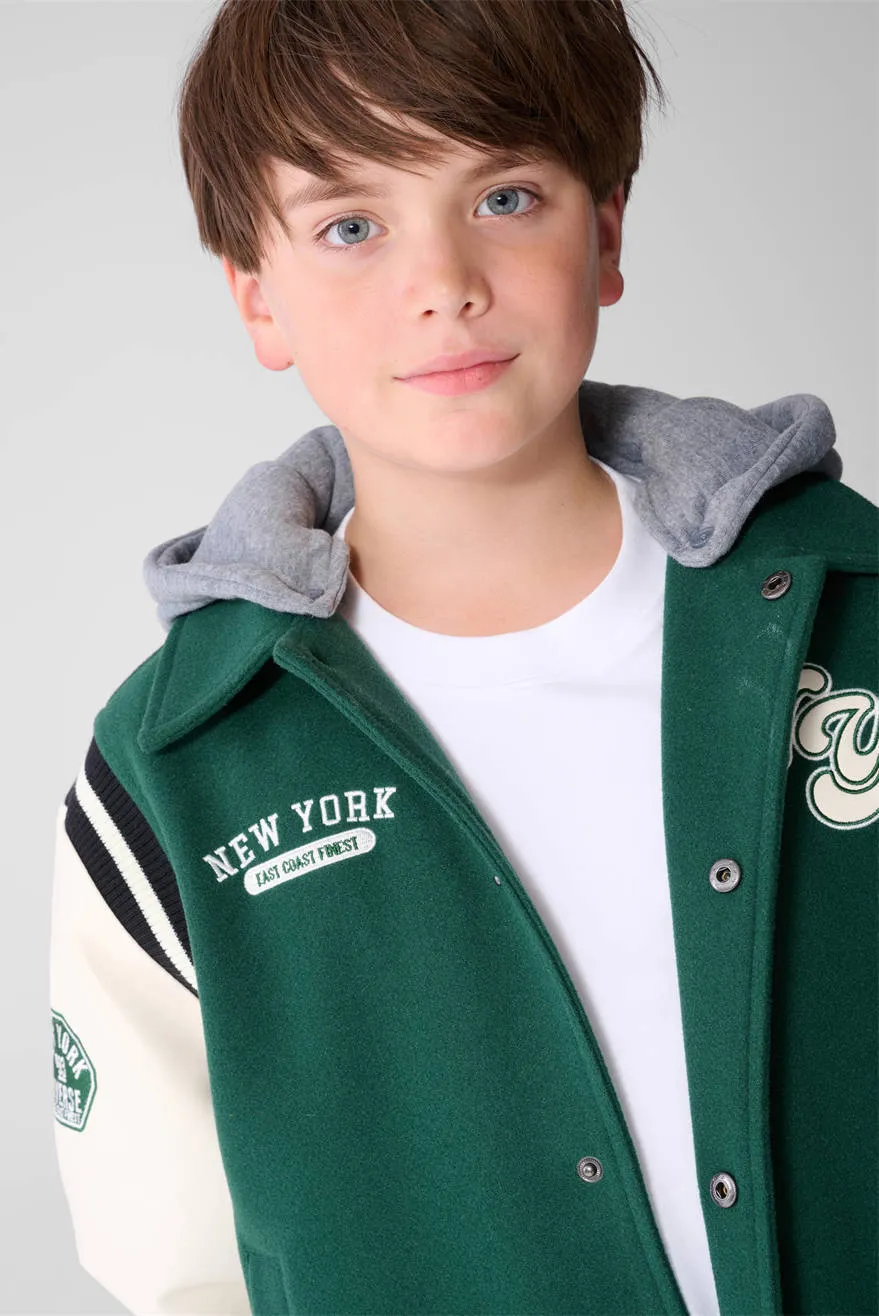 Shoeby baseball jack met tekst groen, foto 6