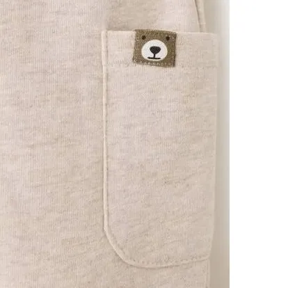 Mango Kids katoenen babybroek beige, foto 3