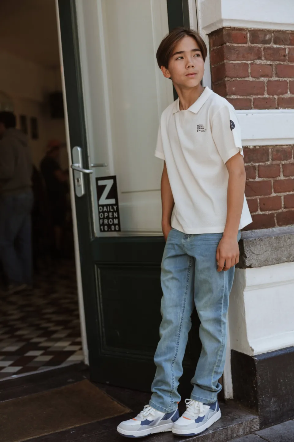 No Way Monday loose fit jeans medium blue denim