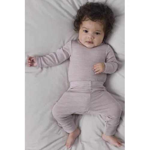 NAME IT BABY slim babybroek met wol lila, foto 5