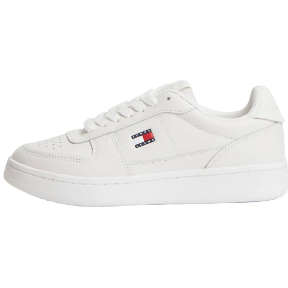 Tommy Jeans leren sneakers met logo wit, foto 4