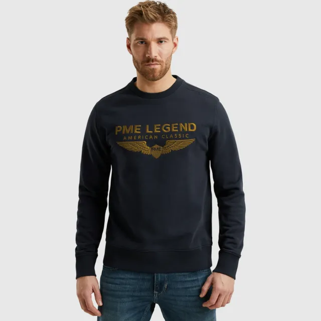PME Legend sweater donkerblauw Salute