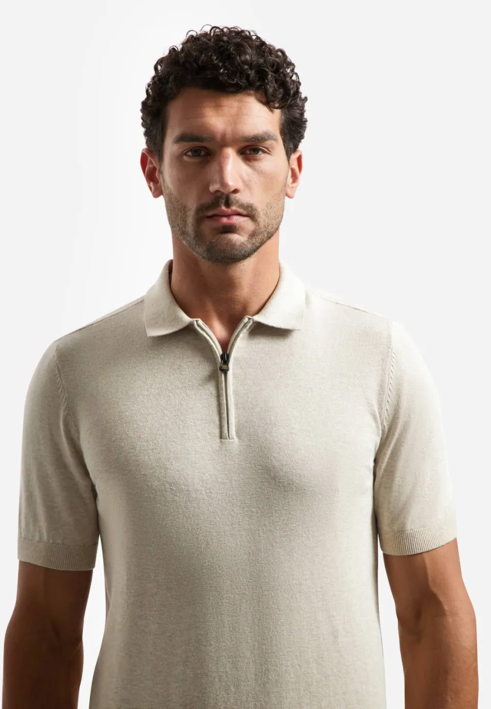 No Excess regular polo beige, foto 4