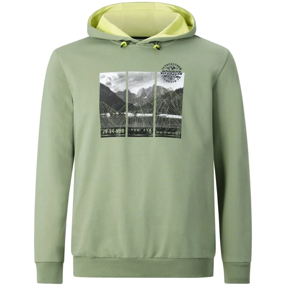 Jan Vanderstorm +FIT Collectie hoodie JIRI Plus lichtgroen, foto 3