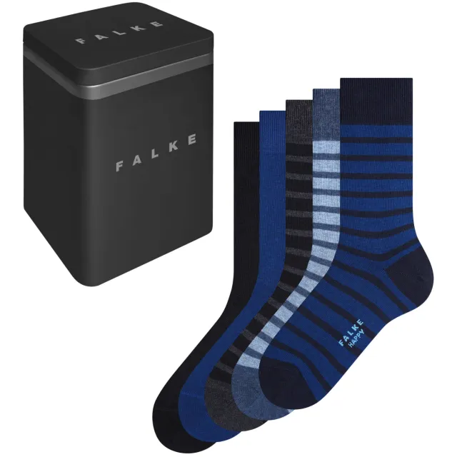 Falke Happy sokken donkergrijs Donkerblauw