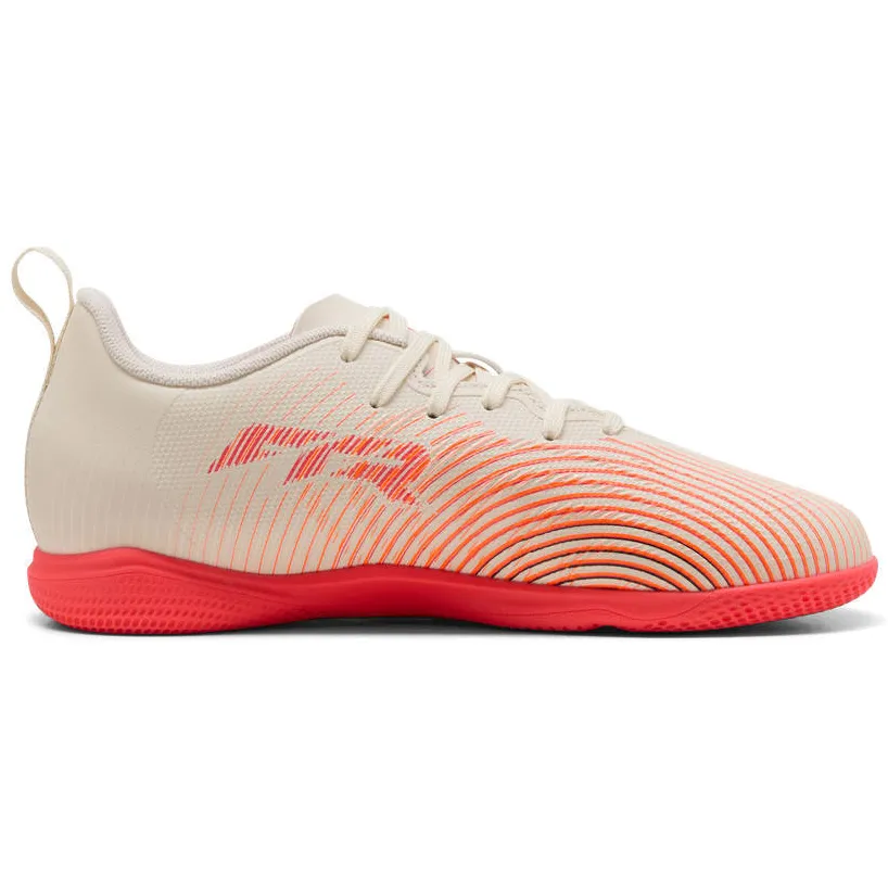 Puma Future 9 Play junior zaalvoetbalschoen beige Beige/rood