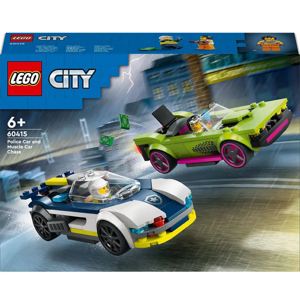 Lego City Politiewagen en snelle autoachtervolging Politie Auto Speelgoed Set 60415, foto 5