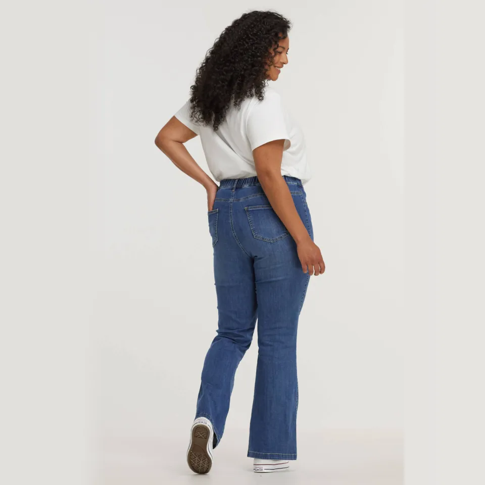 Yoek high waist bootcut jeans light denim, foto 3