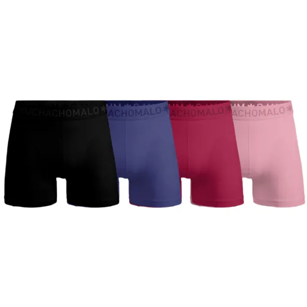Muchachomalo Men 4-pack boxer shorts solid veelkleurig