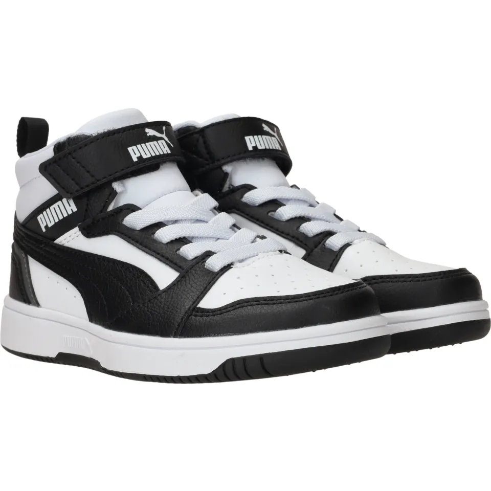 Puma Rebound V6 Mid hoge sneakers wit zwart, foto 3